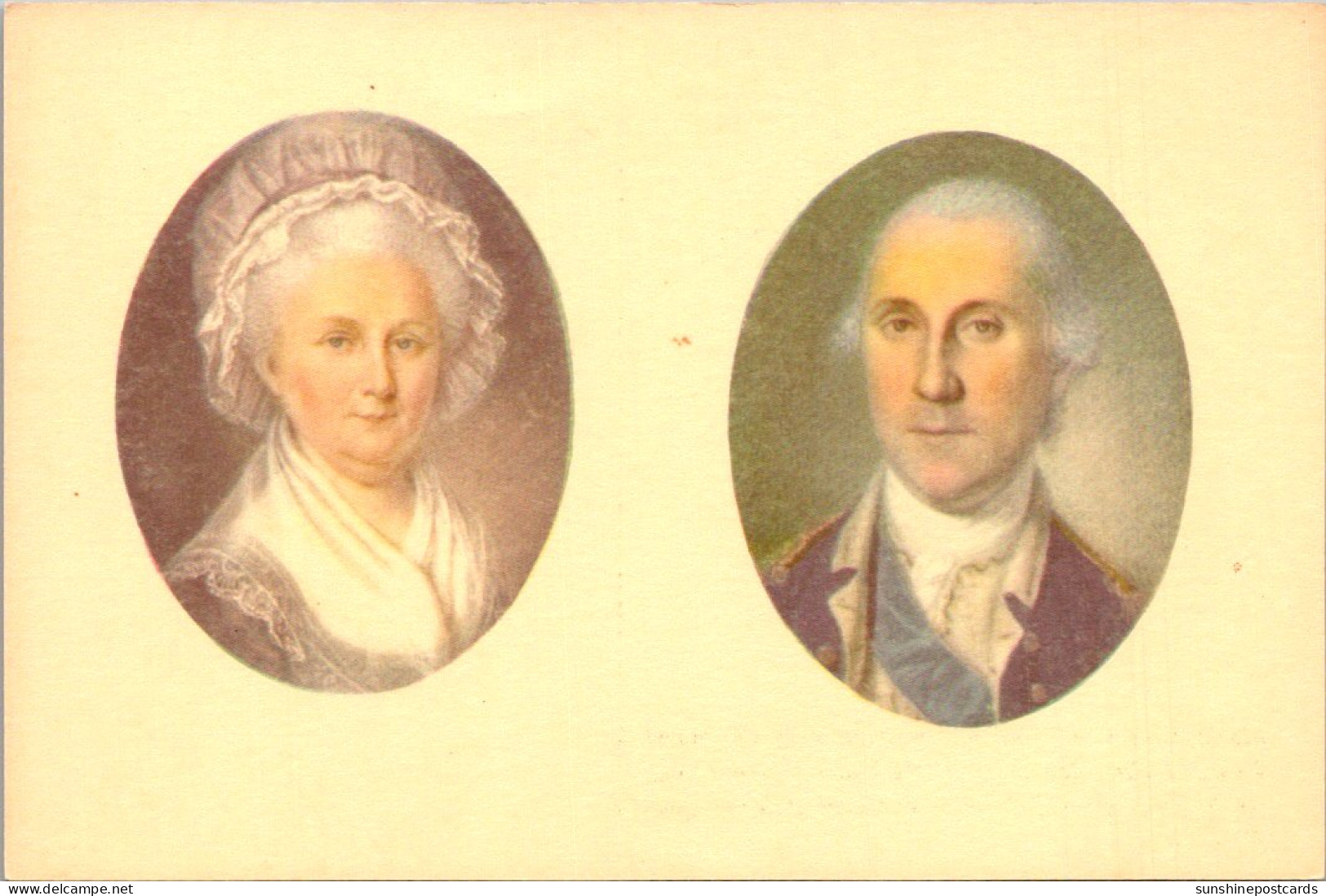 George And Martha Washington Miniature Portraits By Charles William Peale And James Peale In The Mount Vernon Mansion - Presidentes