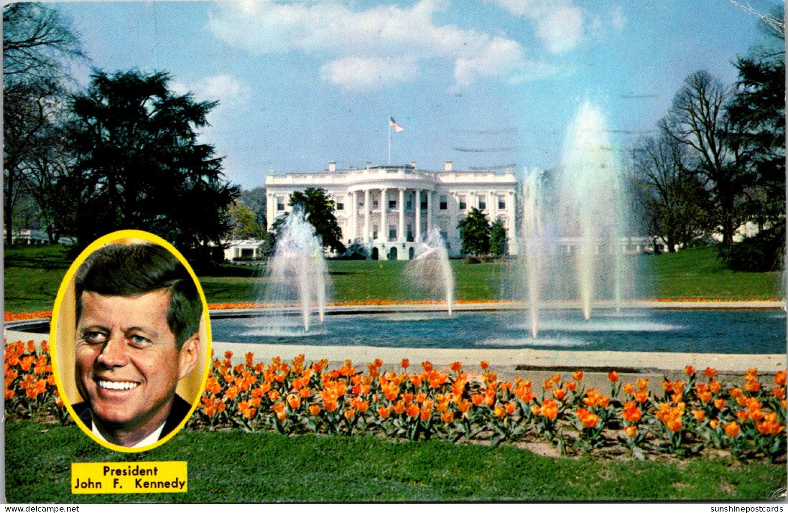 Presient John F Kennedy And The White House 1962 - Presidenti