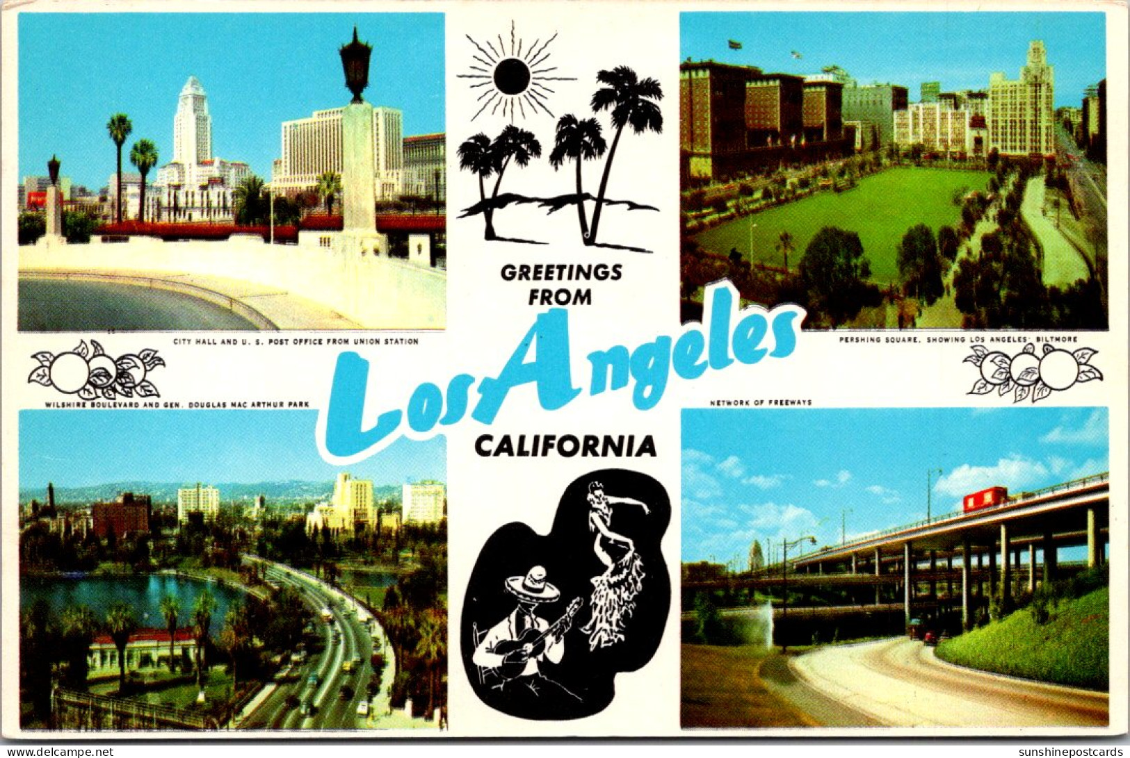 California Los Angeles Greetings With Multi View - Los Angeles