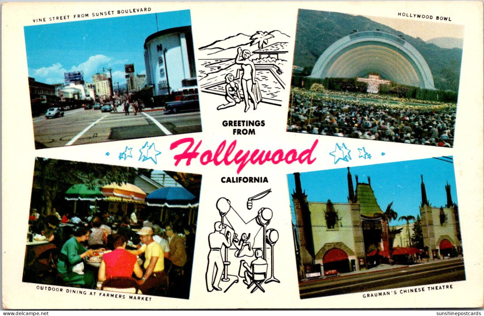California Hollywood Greetings With Multi View - Los Angeles