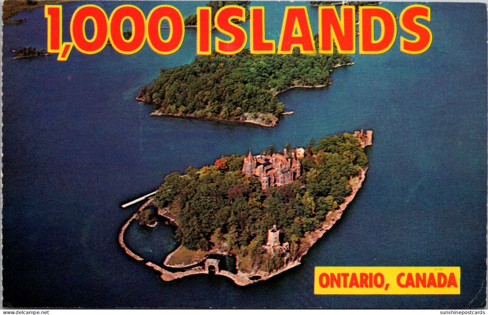 Canada Ontario Thousand Islands Aerial View Of Heart Island 1986 - Thousand Islands