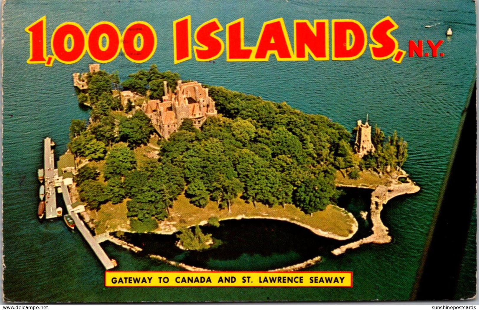 Canada Ontario Thousand Islands Aerial View Boldt Castle On Heart Island 1969 - Thousand Islands