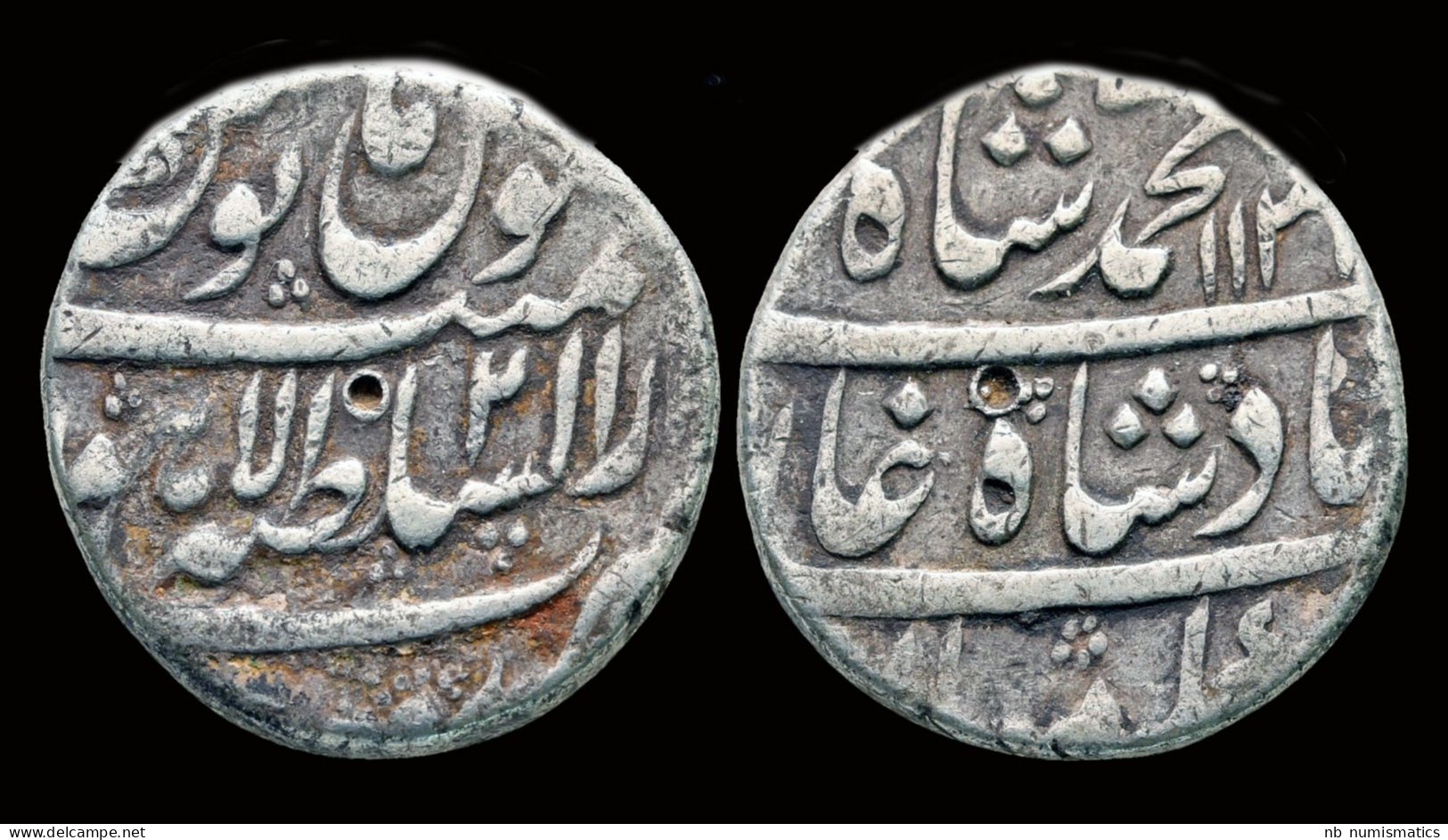 India Mughal Empire Muhammad Shah AR Rupee - Indias