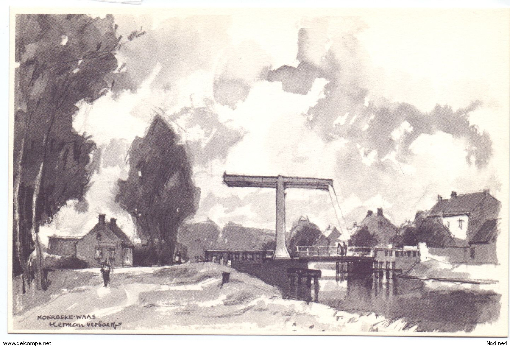 PK - Moerbeke Waas - Langs De Waterkant - Illustr Herman Verbaere - Moerbeke-Waas