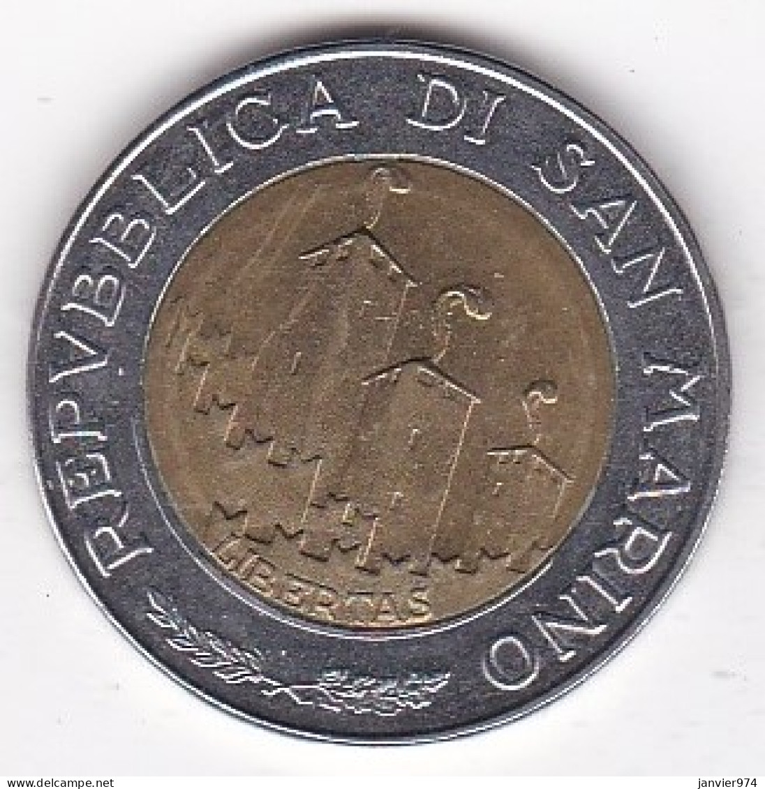 San Marino 500 Lire 1993, Bimétallique , KM# 301 - San Marino