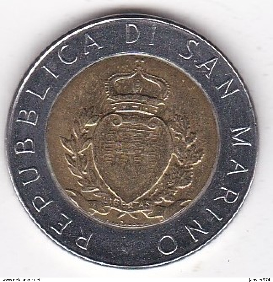 San Marino 500 Lire 1987, Bimétallique , KM# 209 - San Marino