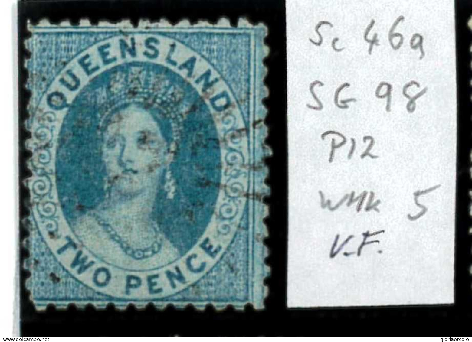 Aa5627a  - Australia QUEENSLAND - STAMP - SG # 98   Watermark 5 - USED - Mint Stamps