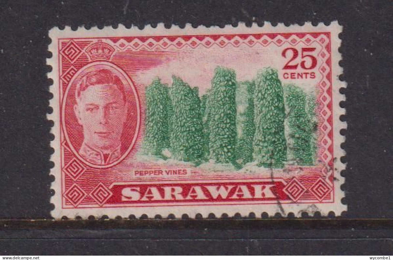 SARAWAK  - 1950 25c  Used As Scan - Sarawak (...-1963)