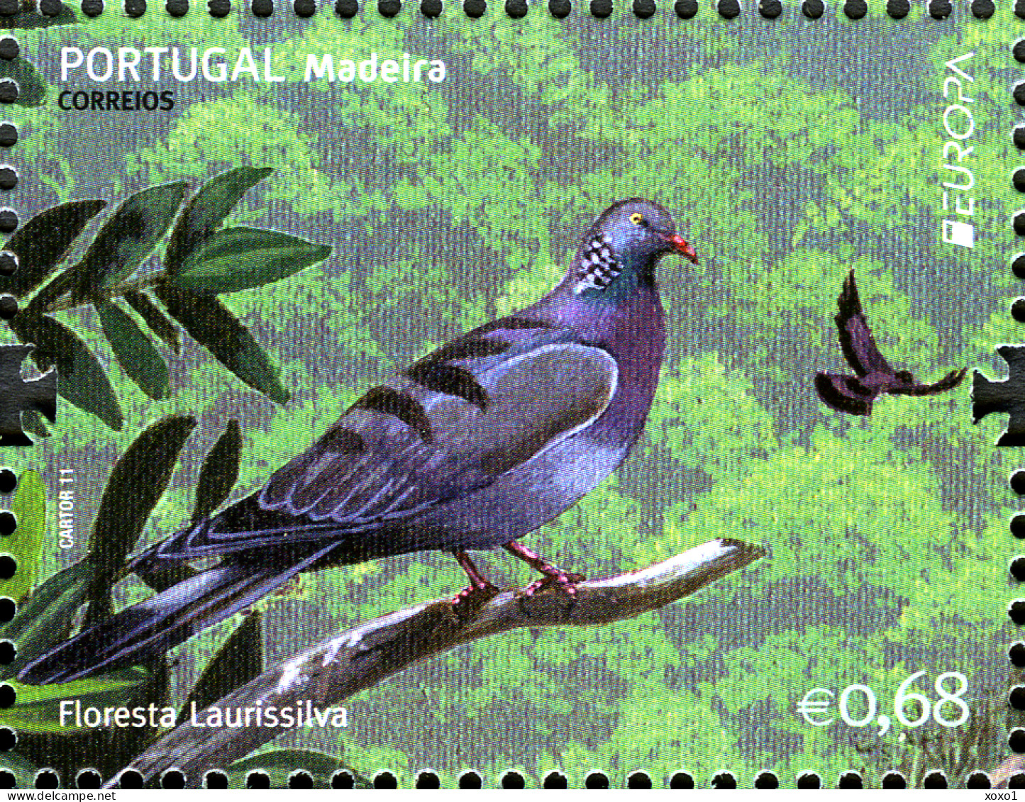 Portugal Madeira 2011 MiNr. 308 - 309 (Block 49) EUROPA CEPT Forests Birds Trocaz Pigeon Robin 1v +1 S\sh MNH** 4.80 € - 2011