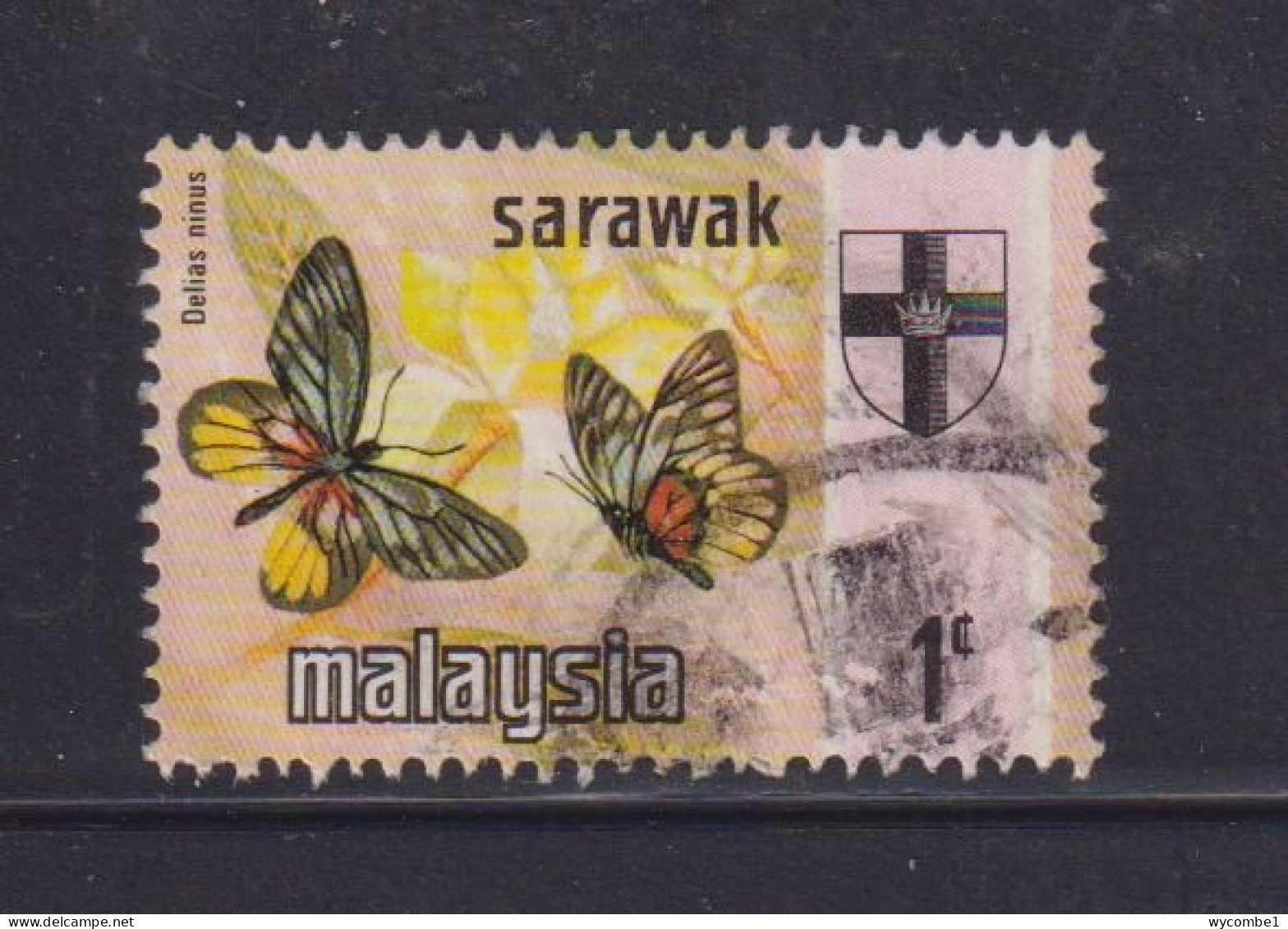 SARAWAK - 1971  Butterflies  1c  Used As Scan - Sarawak (...-1963)