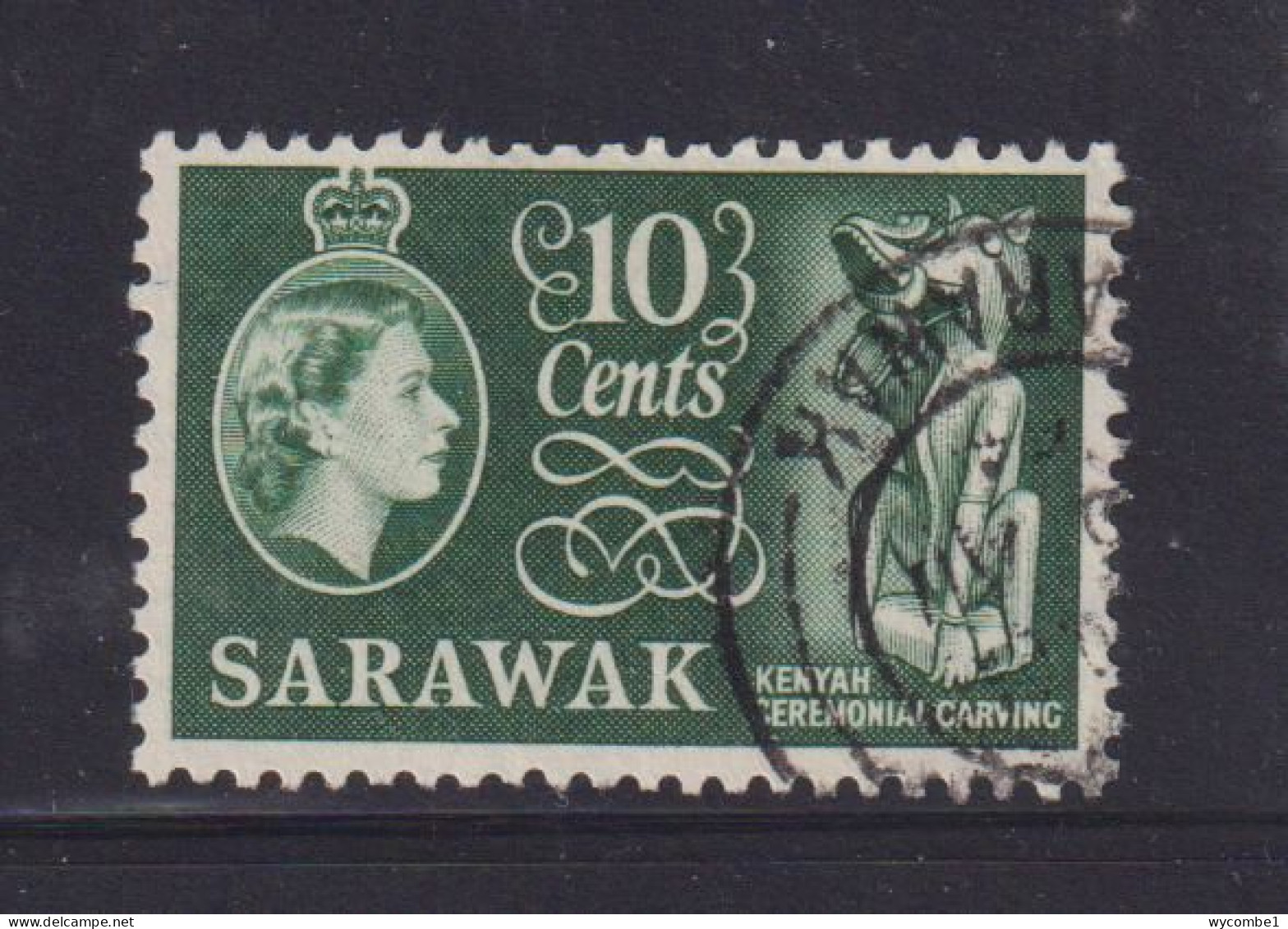 SARAWAK - 1955 Elizabeth II 10c Used As Scan - Sarawak (...-1963)