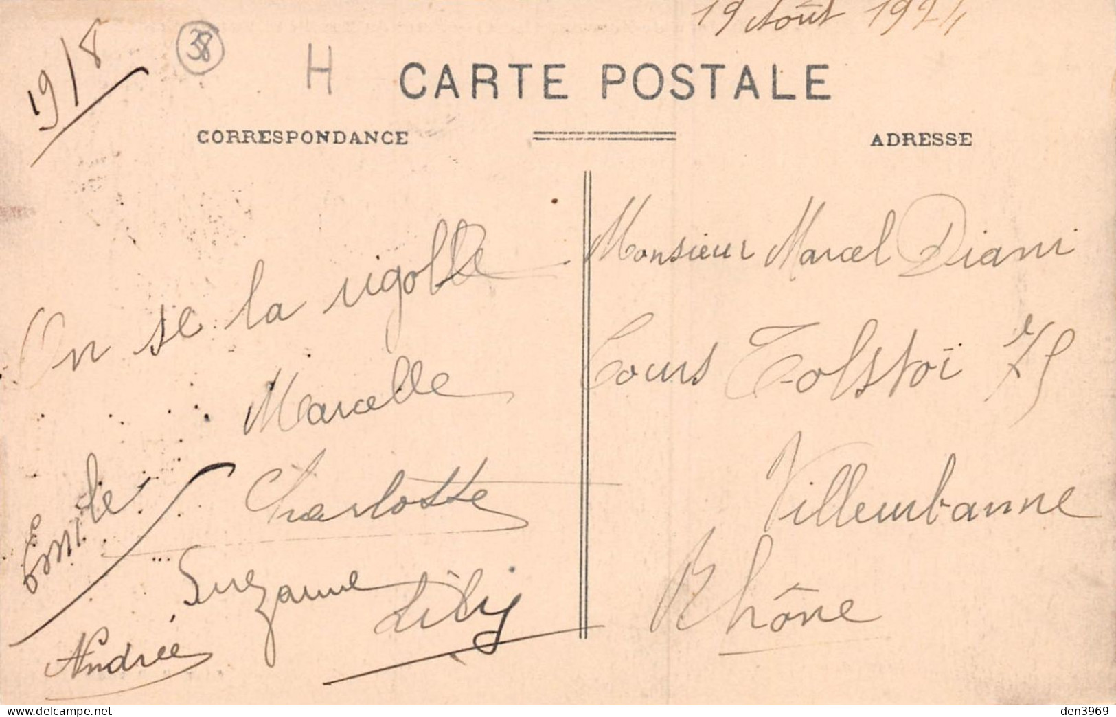 SAINT-JEAN-de-BOURNAY (Isère) - Place Du Marché Et Rue Du Centre - Fontaine, Grand Hôtel Du Nord - Voyagé 1918 (2 Scans) - Saint-Jean-de-Bournay
