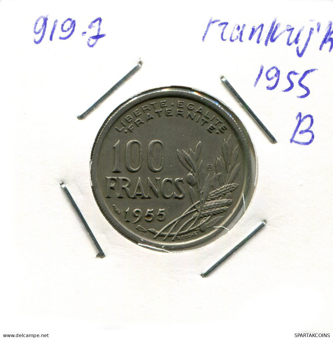 50 FRANCS 1955 B FRANCIA FRANCE Moneda #AN481.E - 50 Francs