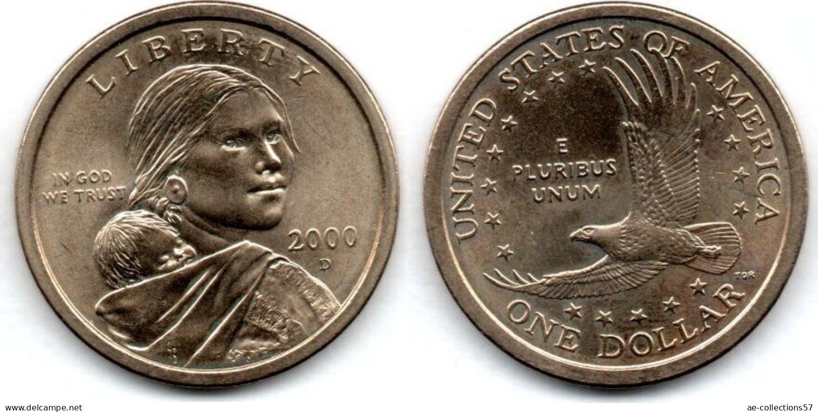 MA 23932 / USA 1 Dollar 2000 D SUP - 2000-…: Sacagawea