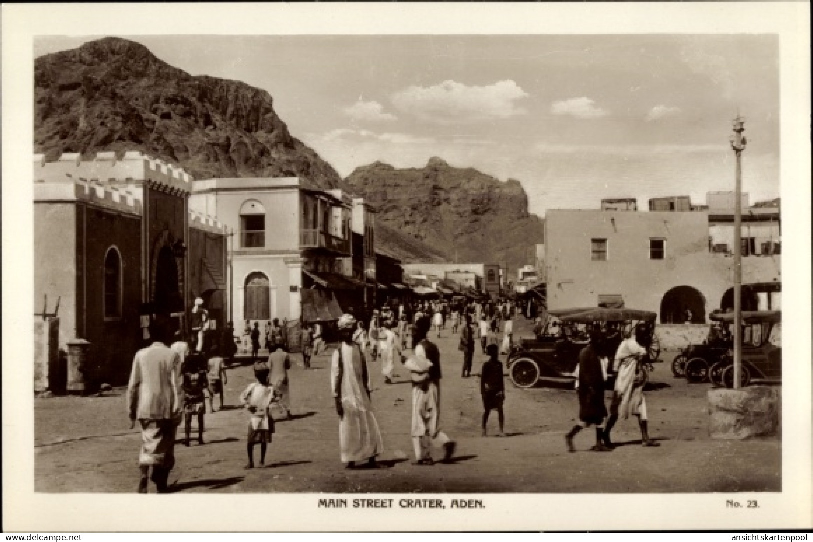 CPA Aden Jemen, Main Street Crater, Automobil, Jemeniten - Yémen