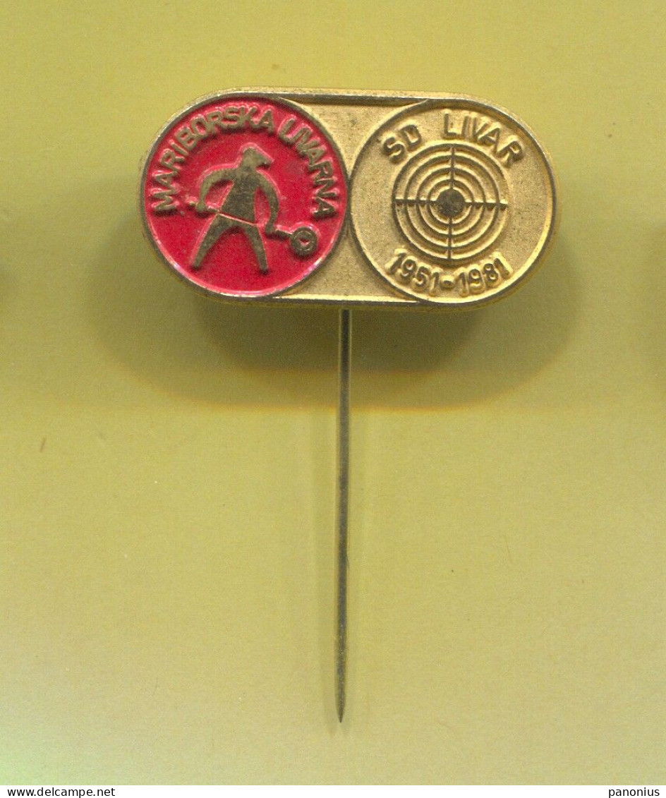 Archery Shooting - SD Livar Maribor Slovenia, Vintage Pin Badge Abzeichen - Tiro Al Arco
