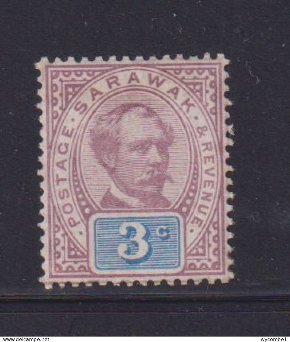 SARAWAK - 1888  Charles Brooke  3c  Hinged Mint - Sarawak (...-1963)