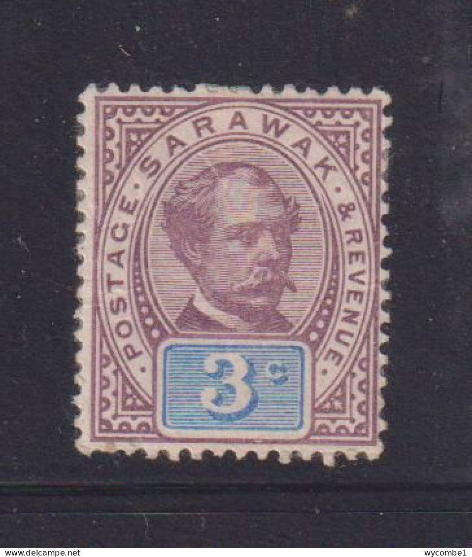 SARAWAK - 1888  Charles Brooke  3c  Hinged Mint - No Gum - Sarawak (...-1963)