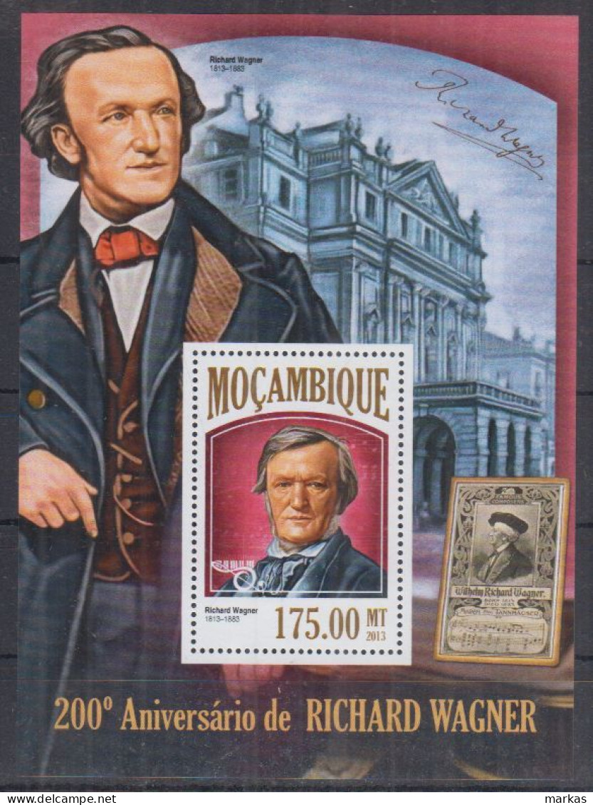 P13. Mozambique MNH 2013 Music - Composer - Richard Wagner - Musique