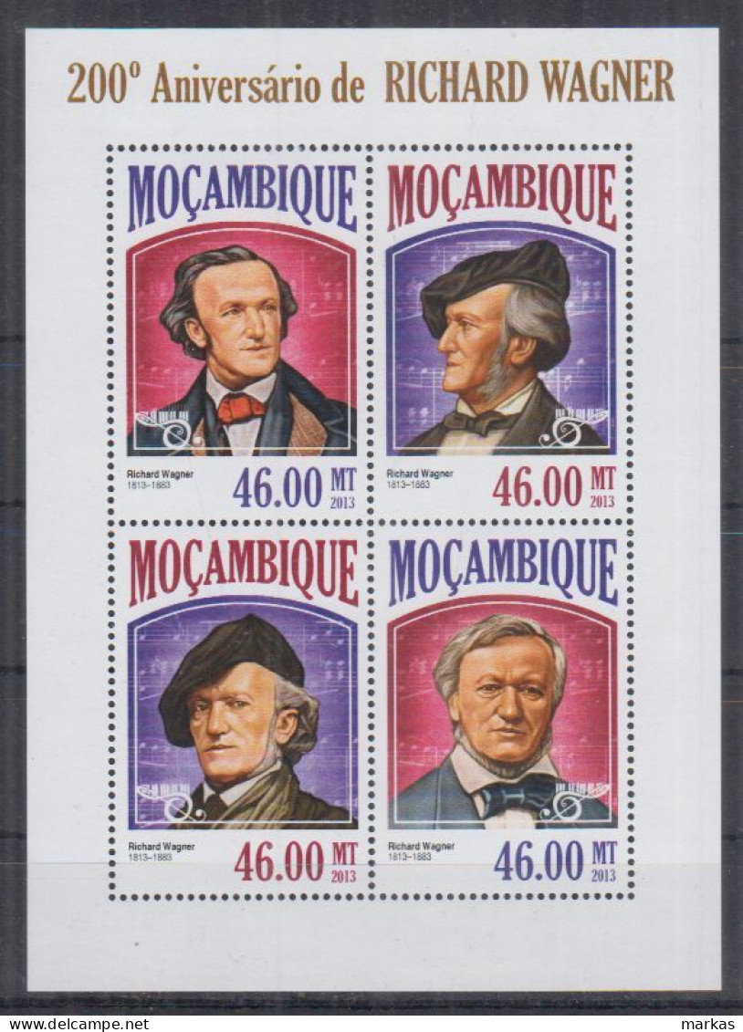 P13. Mozambique MNH 2013 Music - Composer - Richard Wagner - Musique