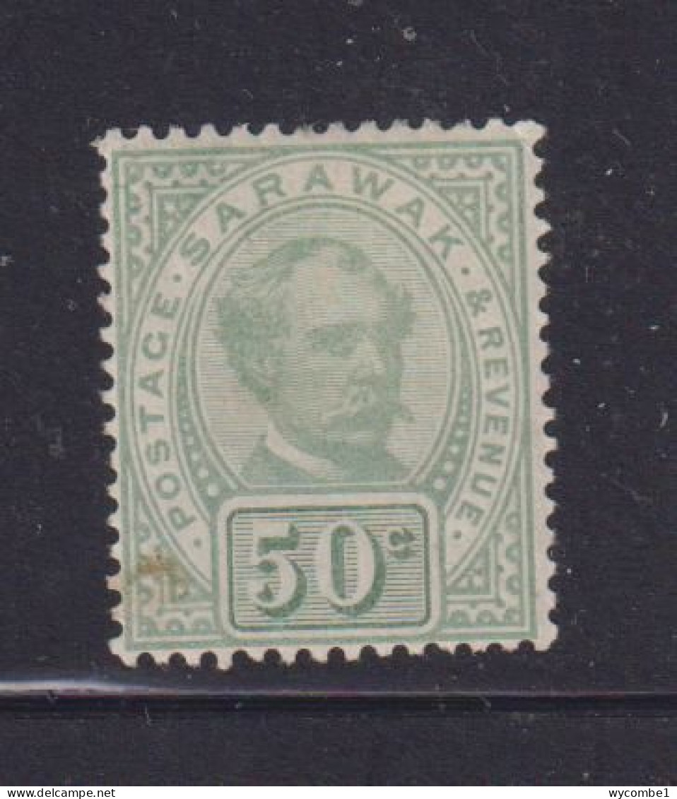 SARAWAK - 1888  Charles Brooke 50c  Hinged Mint - Mark On Face - Sarawak (...-1963)