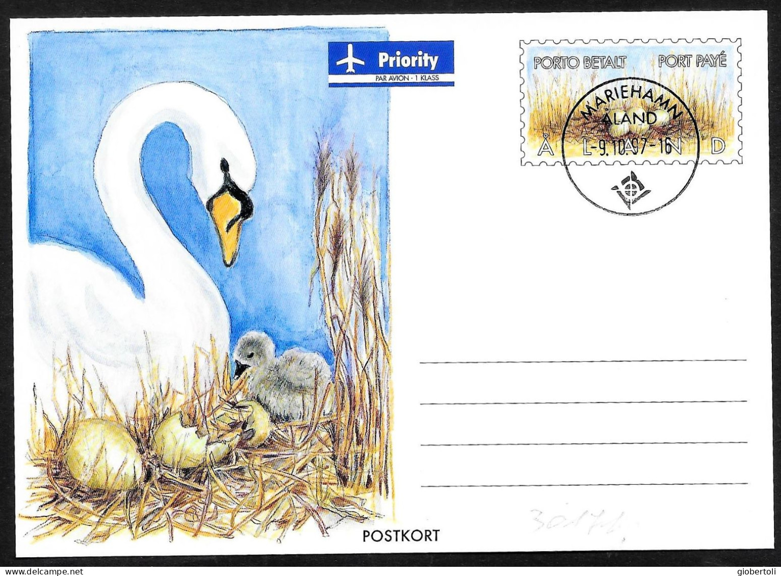 Aland: FDC, Intero, Stationery, Entier, Cigno Reale, Mute Swan, Cygne Muet - Schwäne