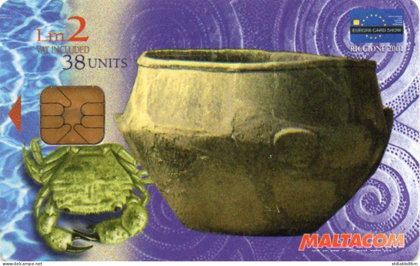 MALTA - CHIP CARD - PREHISTORIC BOWL - EUROPA CARD SHOW - Malta