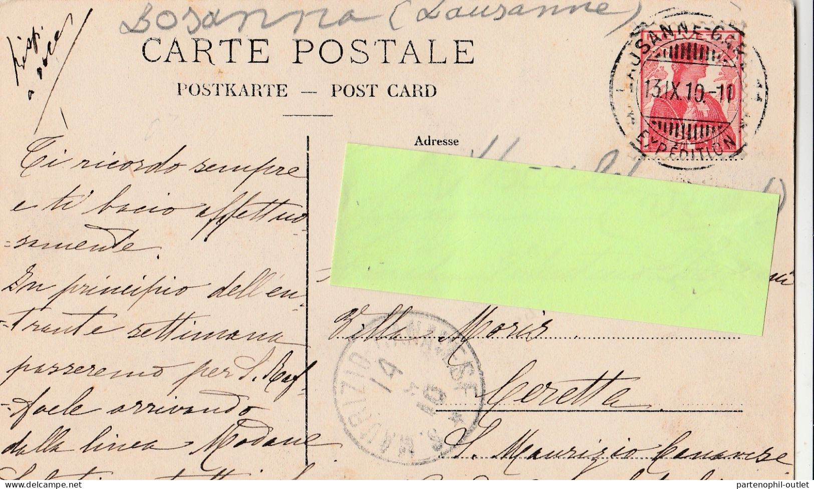 Cartolina  - Postcard /  Viaggiata / Sent  /  Losanna - Place St. Francois. - Sent