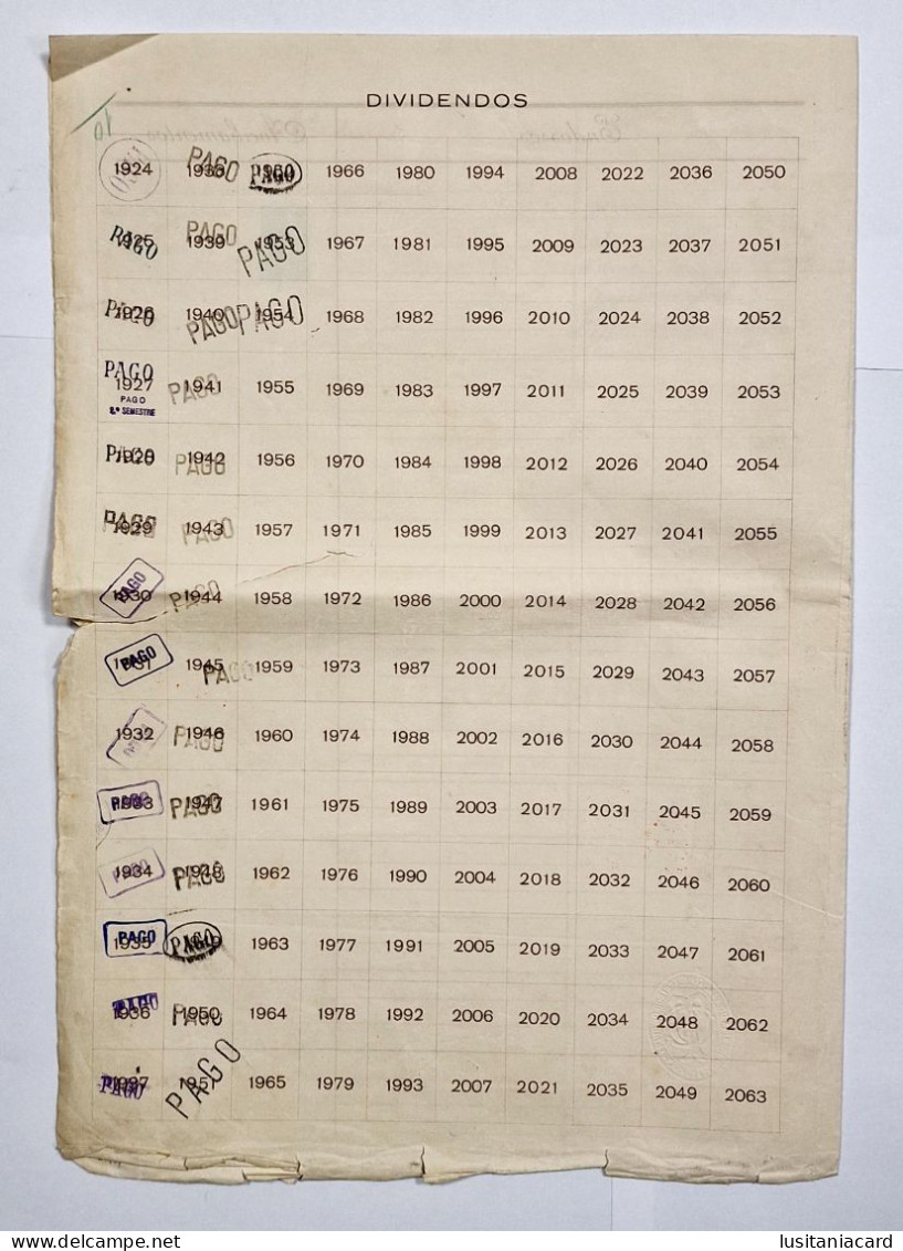 PORTUGAL-GUIMARÃES-Companhia De Fiação E Tecidos De Guimarães-Titulo De Dez Acções 1000$00-Nºs 16921 A 16930- 01NOV1924 - Textil