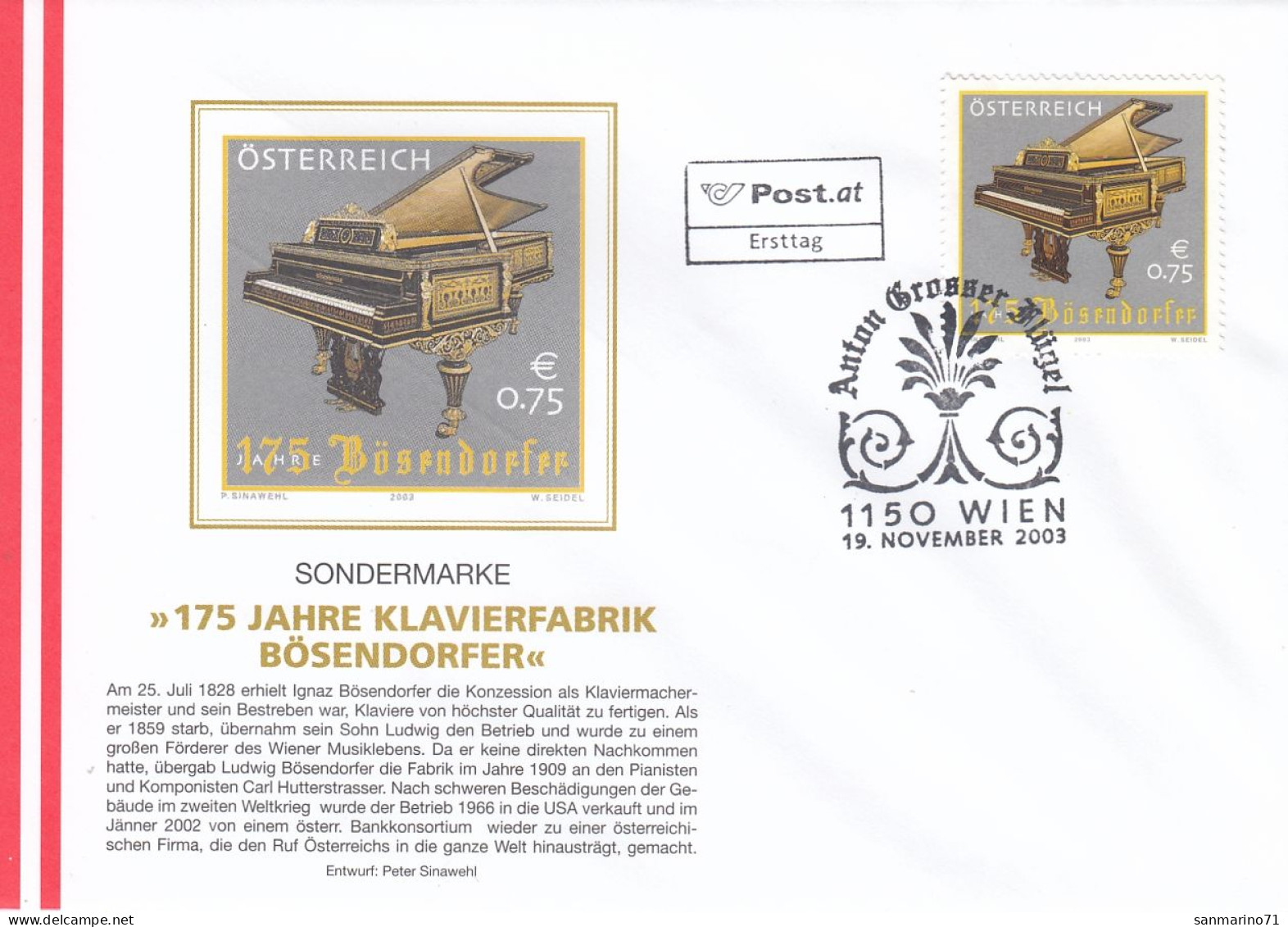 FDC AUSTRIA 2451 - Musique