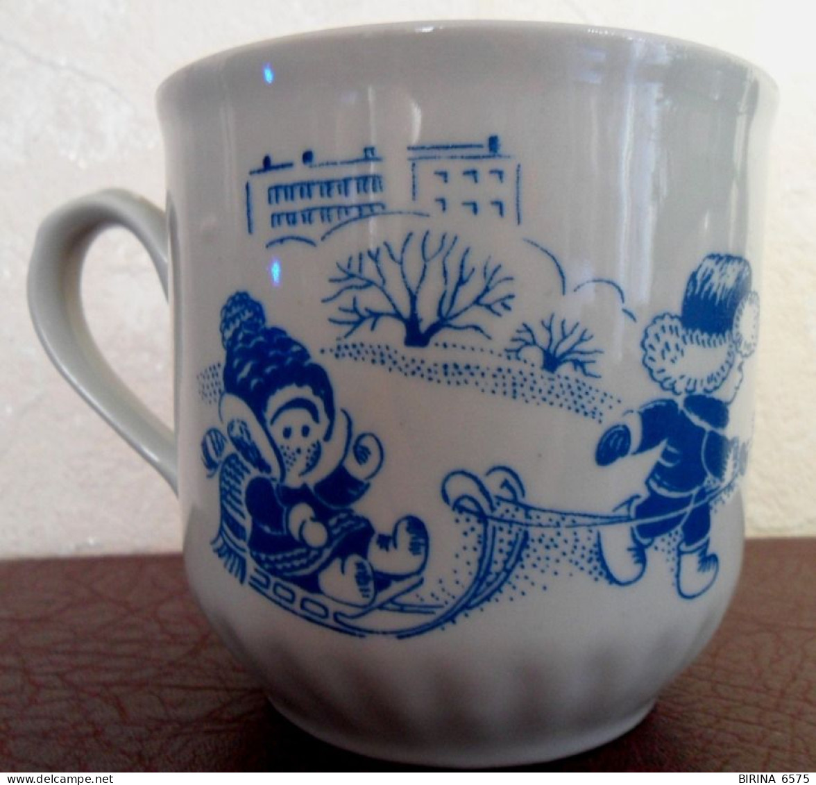 A Cup. Cup. CHILDREN'S WINTER FUN. TERNOPIL PORCELAIN FACTORY. USSR. - 8-49-i - Tazze