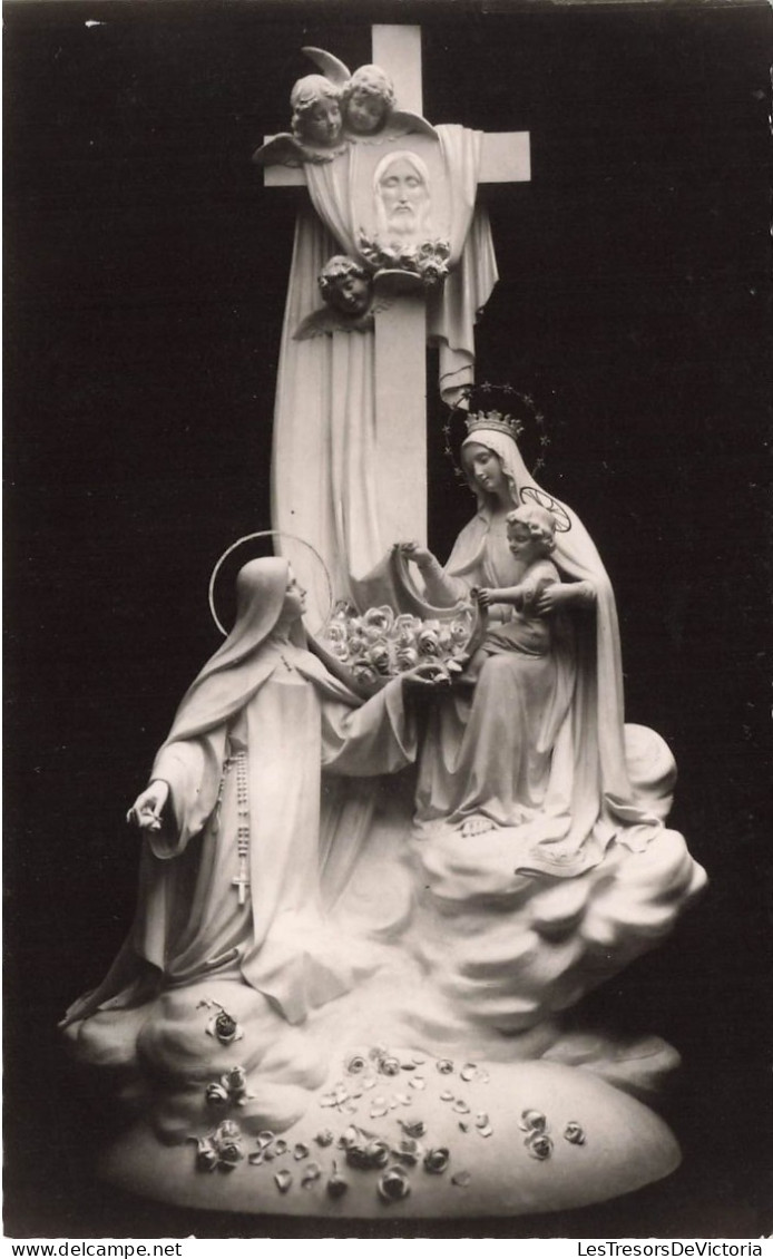 RELIGION - Groupe Sculpté Dominant - Le Maitre Autel Dans La Chapelle Des  Carmélites De Lisieux- Carte Postale Ancienne - Jésus