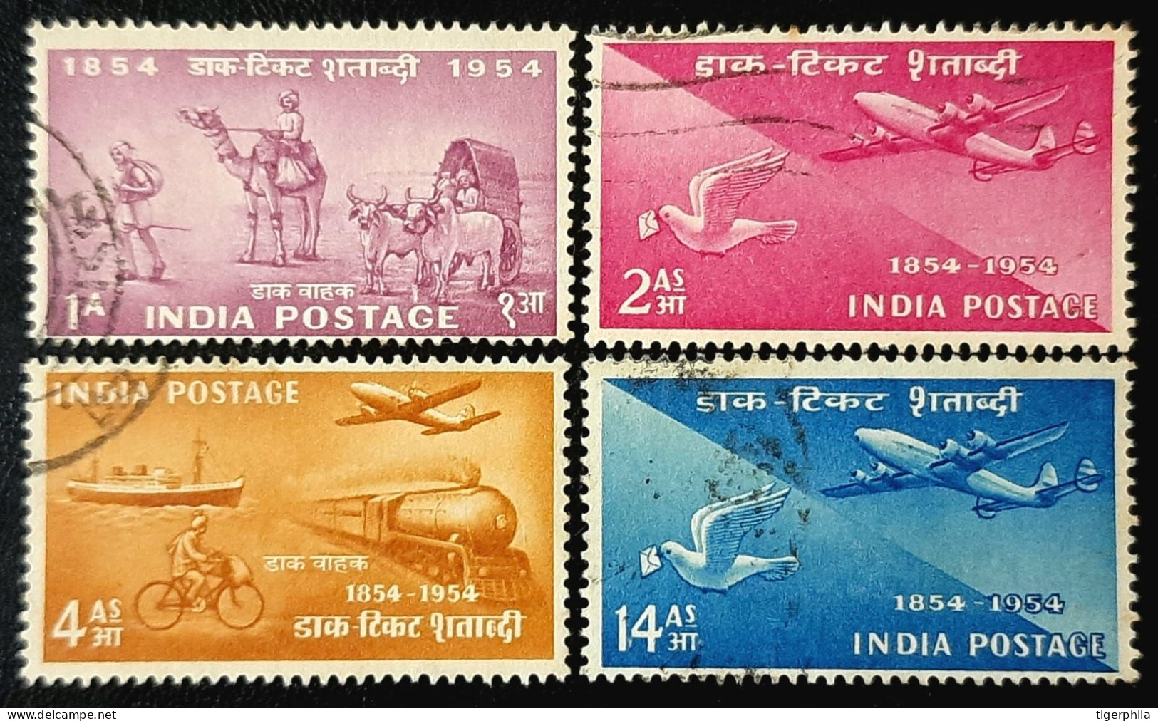 INDIA 1954 Postage Stamp Centenary COMPLETE SET Used - Used Stamps