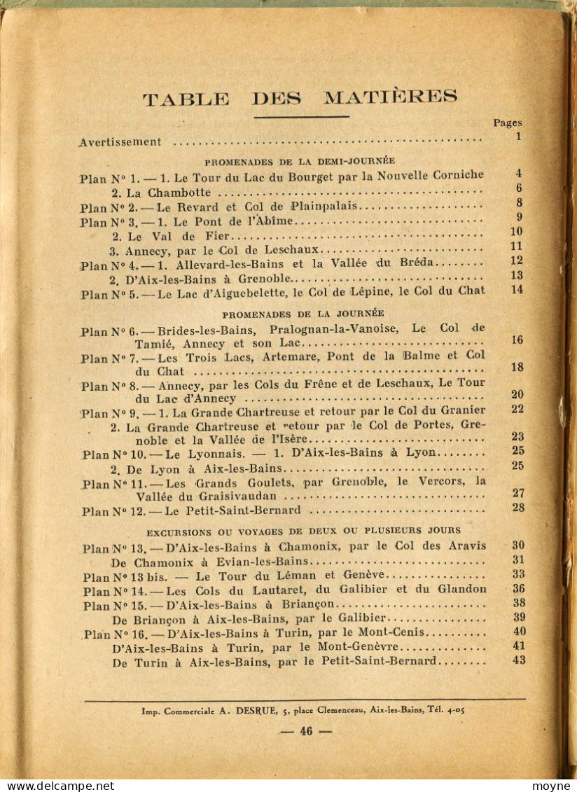 V. GINESY  - LA ROUTE - GUIDE PRATIQUE DES EXCURSIONS EN AUTOMOBILES....1926 - Rhône-Alpes