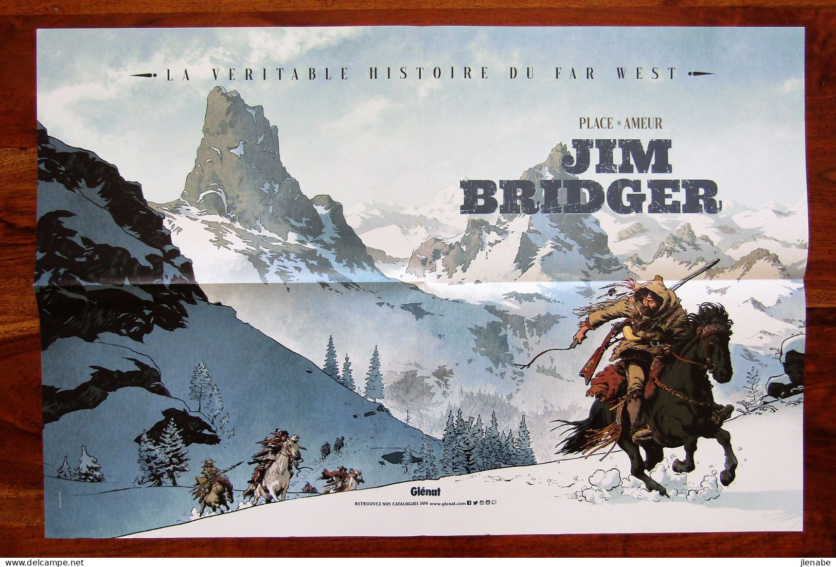 Affiche De La BD " La Véritable Histoire Du Far West : " Jim Bridger ". - Ilustradores P - R