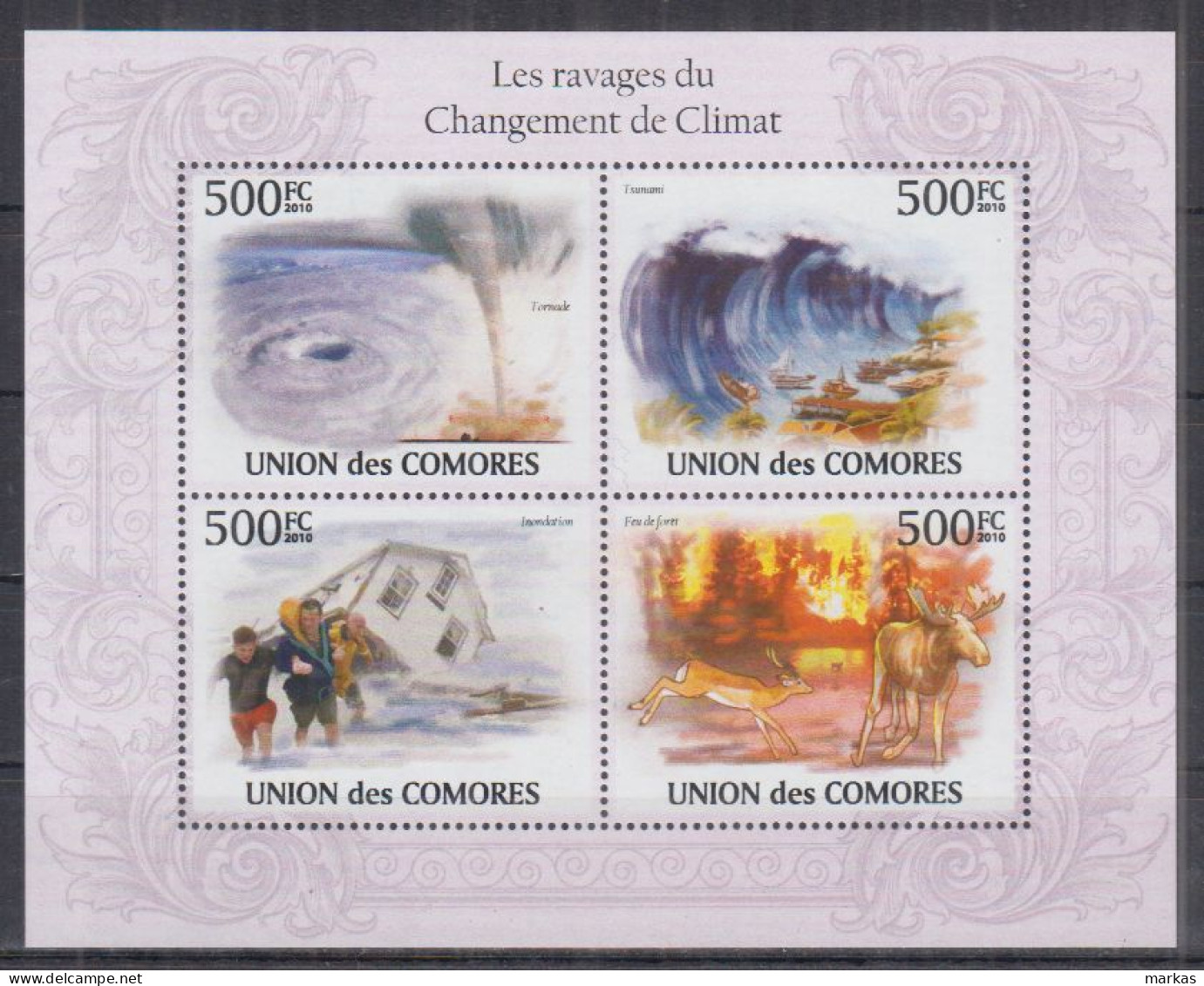 S13. Comoro MNH 2010 Flora - War On Global Warming - Altri & Non Classificati