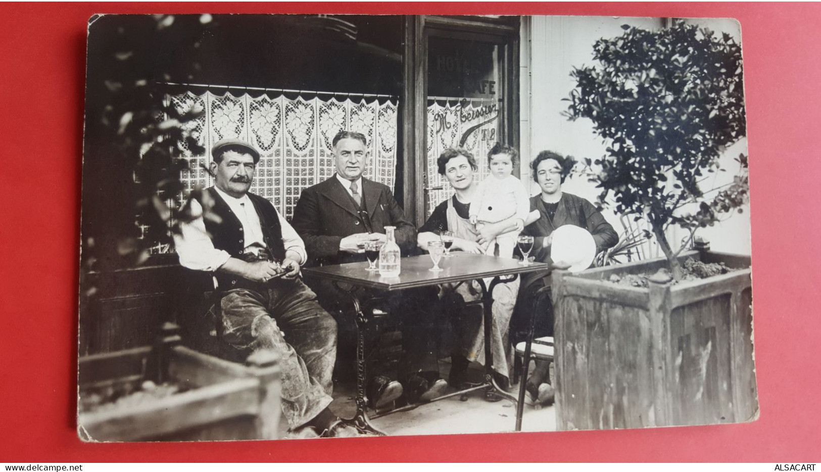 Carte Photo ,café M TEISSIER , Est De La France - Caffé