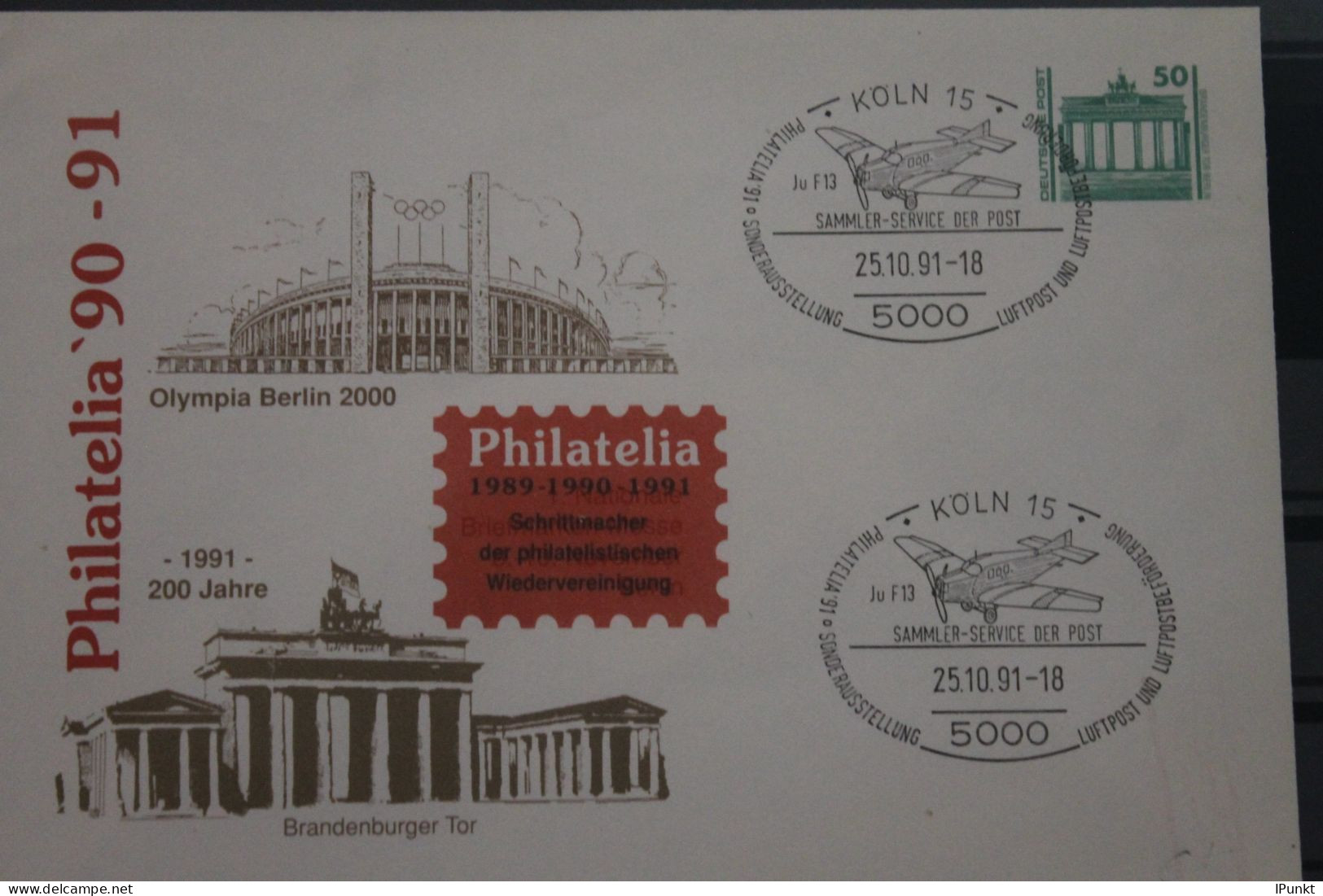 DDR 1990; Ganzsache Philatelia '90; SST - Privatumschläge - Gebraucht