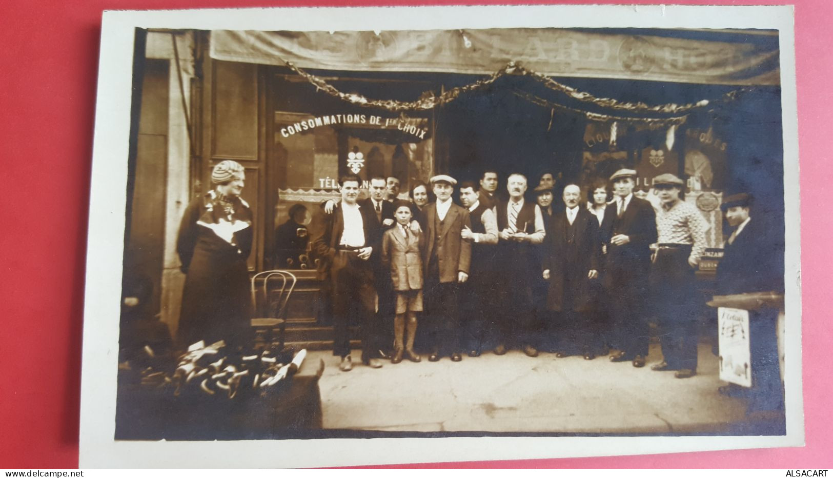 Carte Photo , Hotel Restaurant Avec Billard , Et Son Personnel - Ristoranti