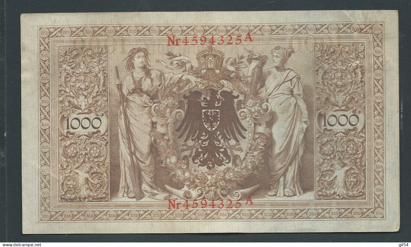 DEUTSCHES REICH 1000 MARK 21.04.1910 - Nr4594325 A - Laura 10707 - 1.000 Mark