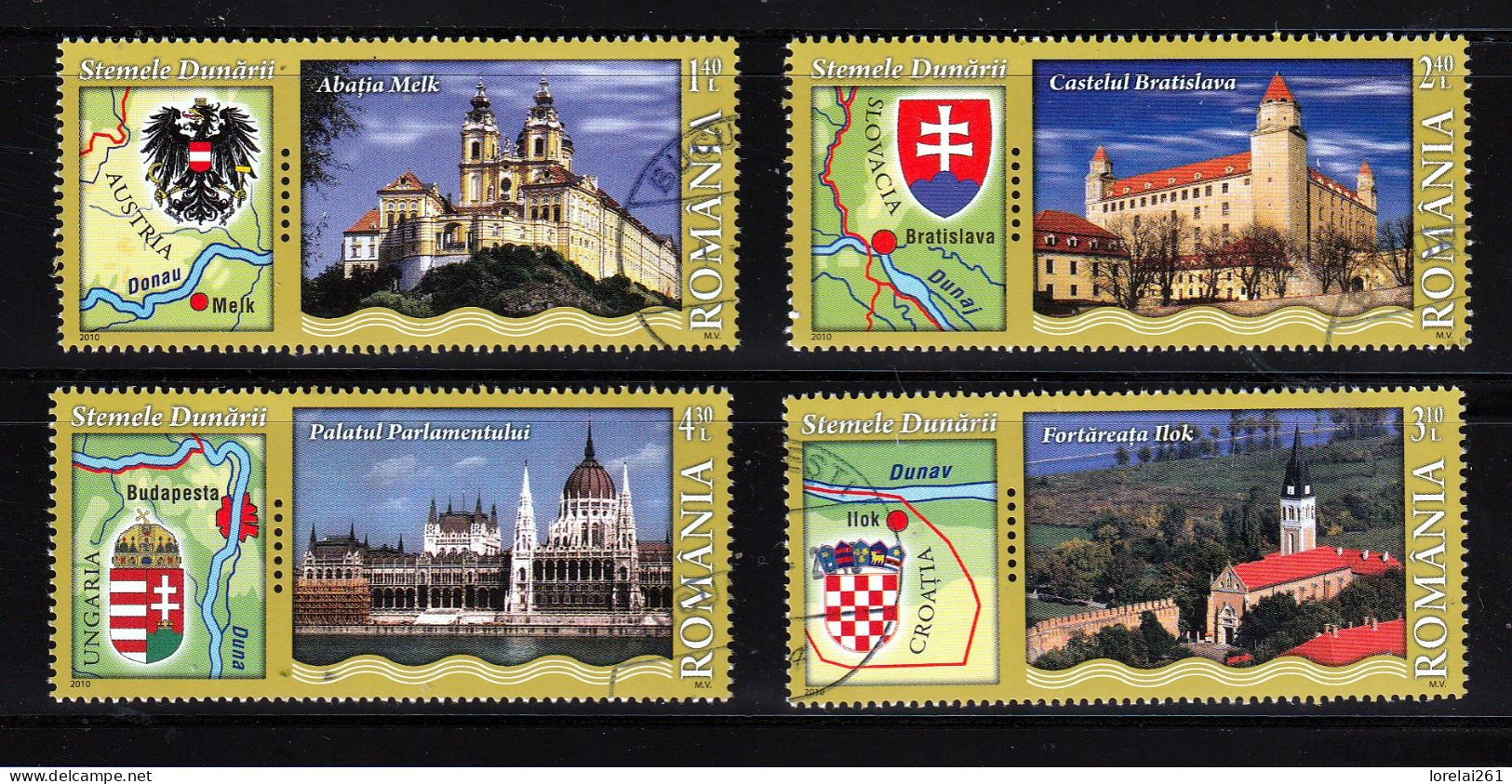 2010 - Les Armoiries Du Danube (I) Mi No 6429/6432 - Used Stamps