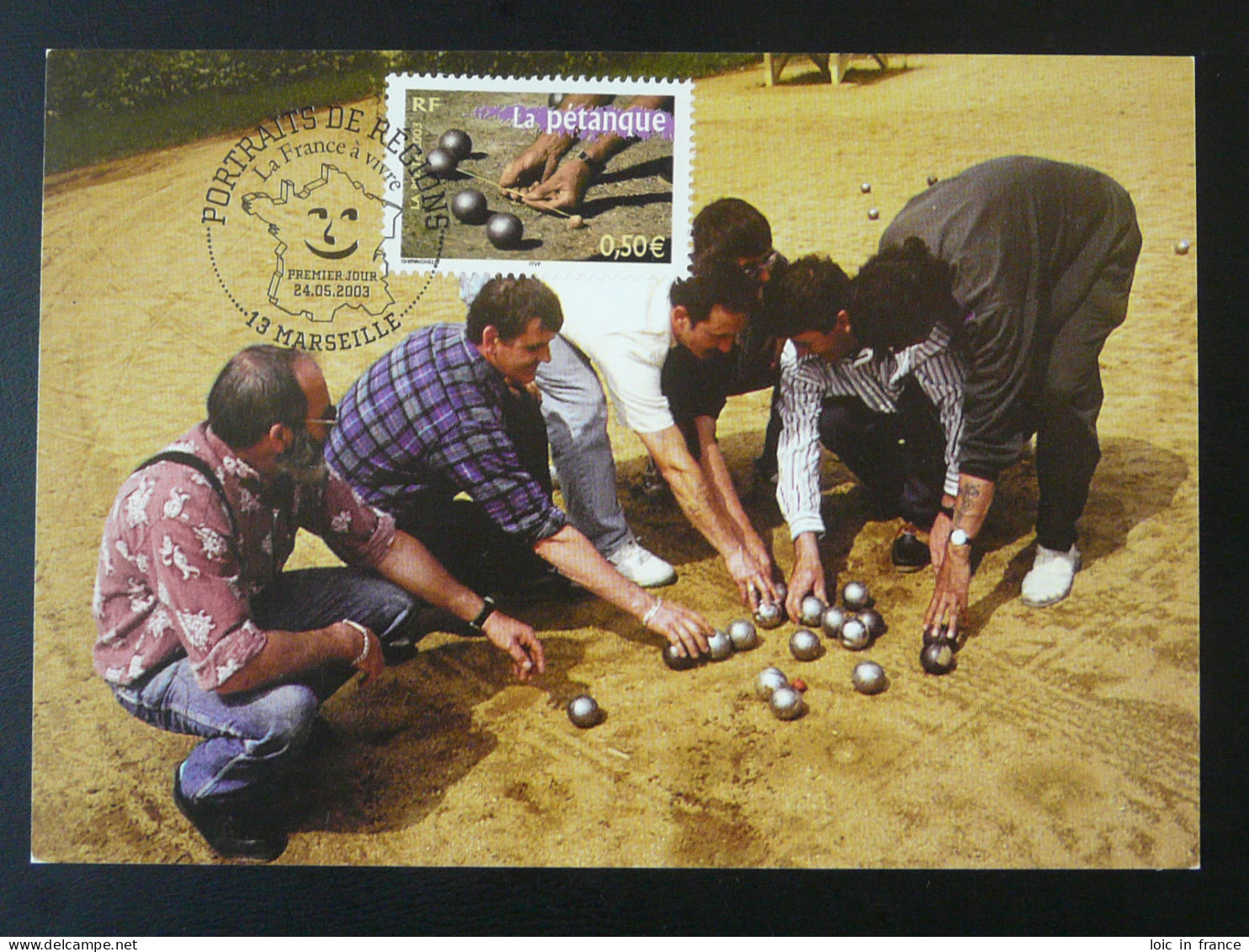 Carte Maximum Card Portraits De Régions Pétanque 13 Marseille 2003 Ref 102051 - Bowls