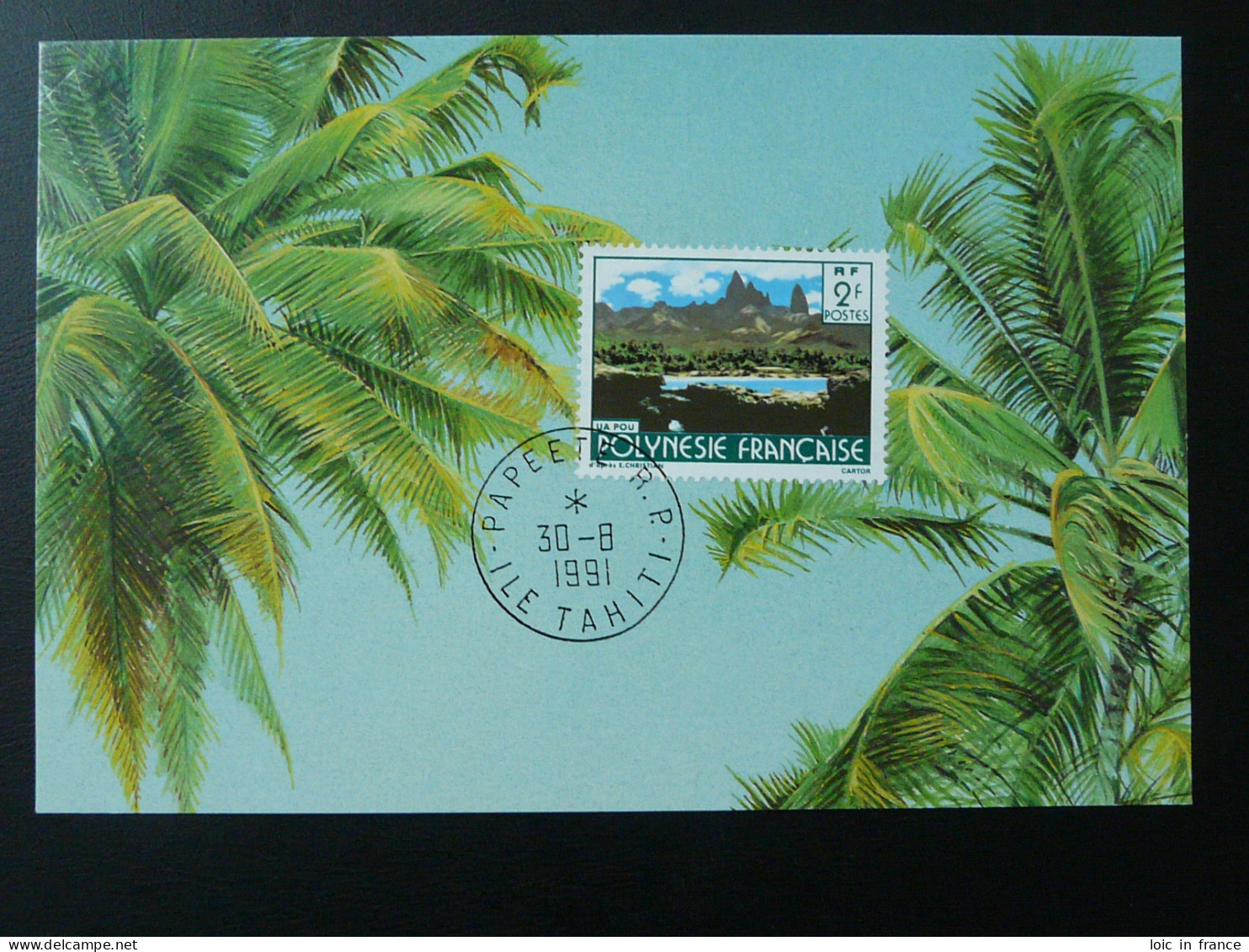 Carte Maximum Card Palmier Palm Tree Polynesie Francaise 1991 Ref 102190 - Maximum Cards