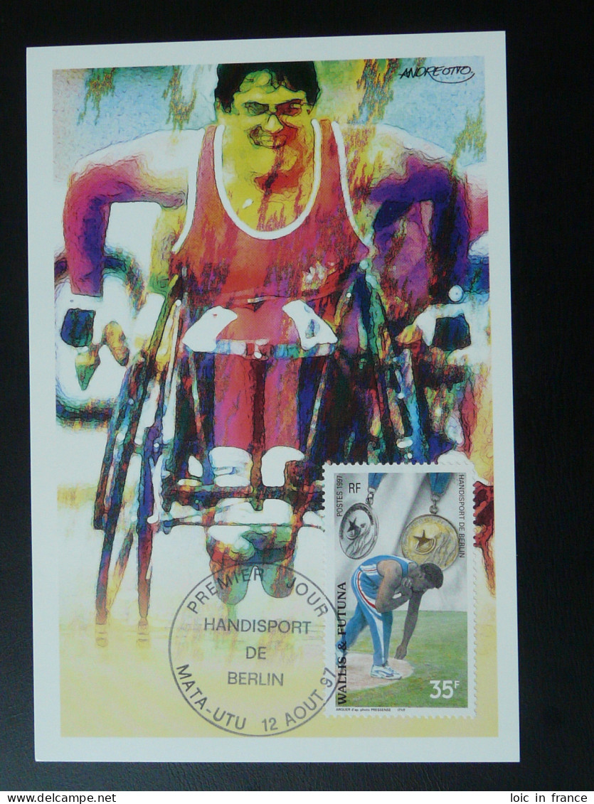 Carte Maximum Card Jeux Handisport Berlin Paralympic Games Wallis Et Futuna 1997 Ref 102204 - Handisport