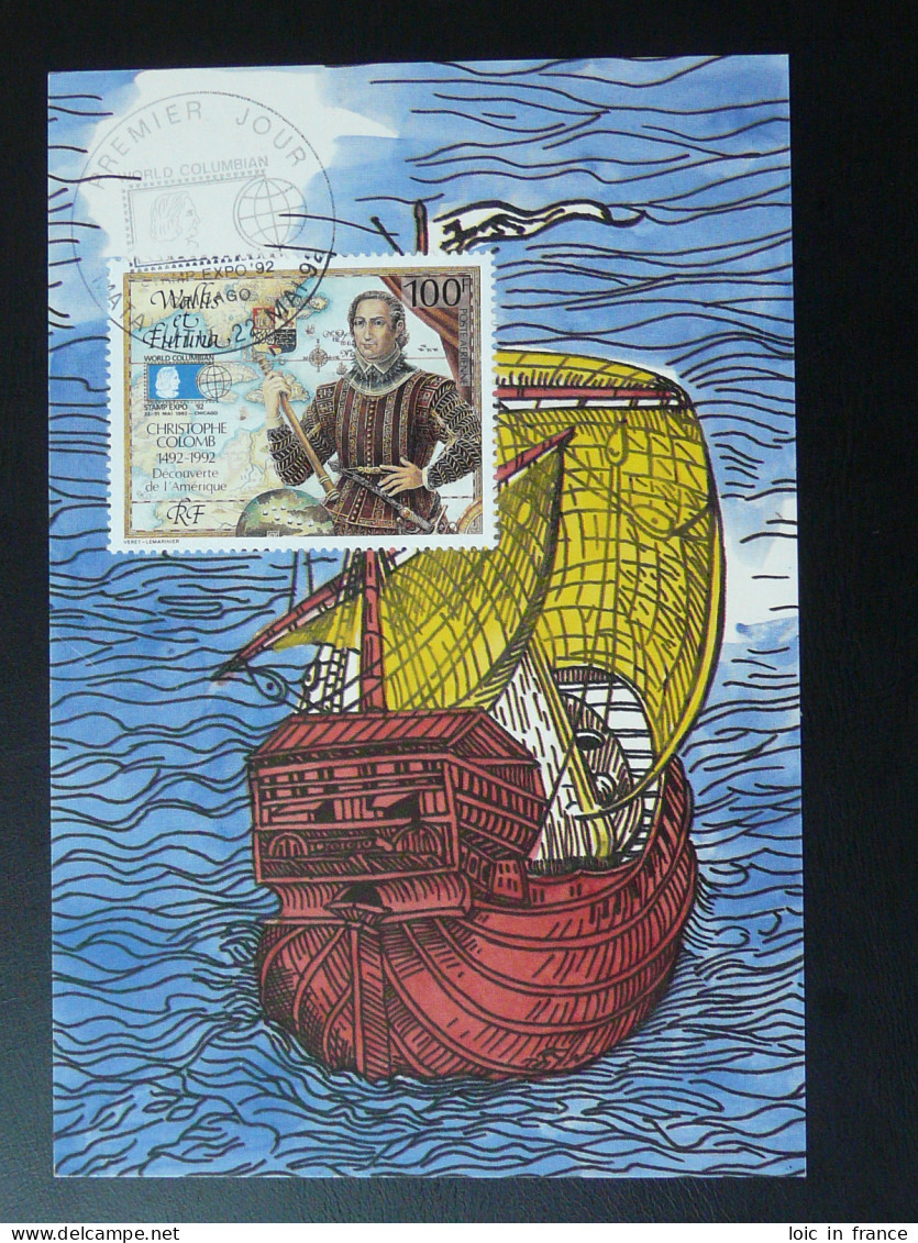 Carte Maximum Card Explorateur Explorer Christophe Colomb Columbus Wallis Et Futuna 1992 Ref 102205 - Cartes-maximum