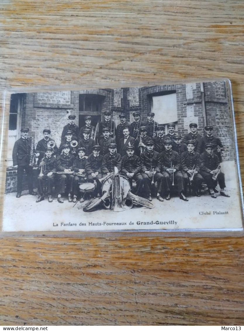 Carte Postale Ancienne La Fanfare Des Hauts-Fourneaux De Grand Quevilly - Le Grand-Quevilly