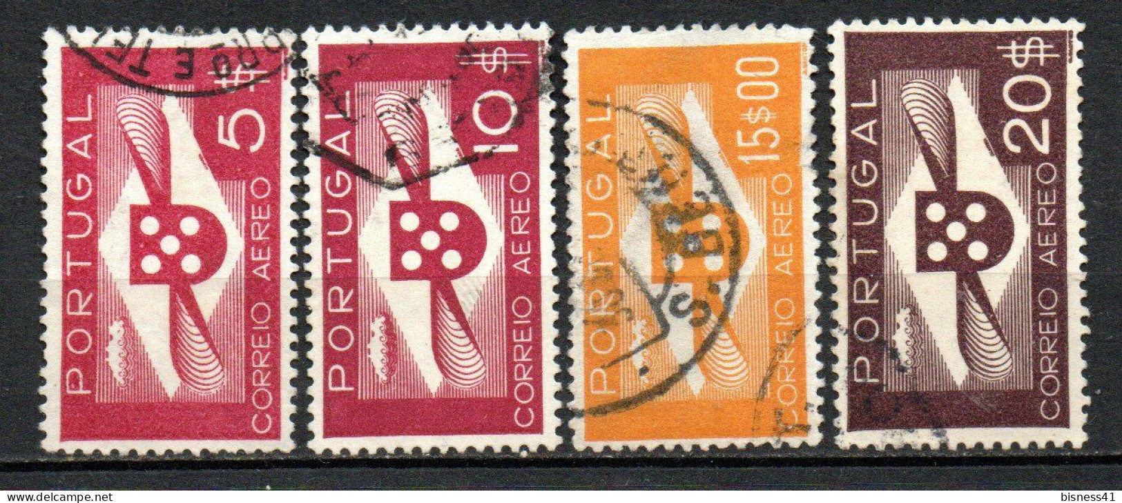 Col33 Portugal Aerien 1937  N° 6 à 9 Oblitéré Cote : 15,00€ - Gebruikt