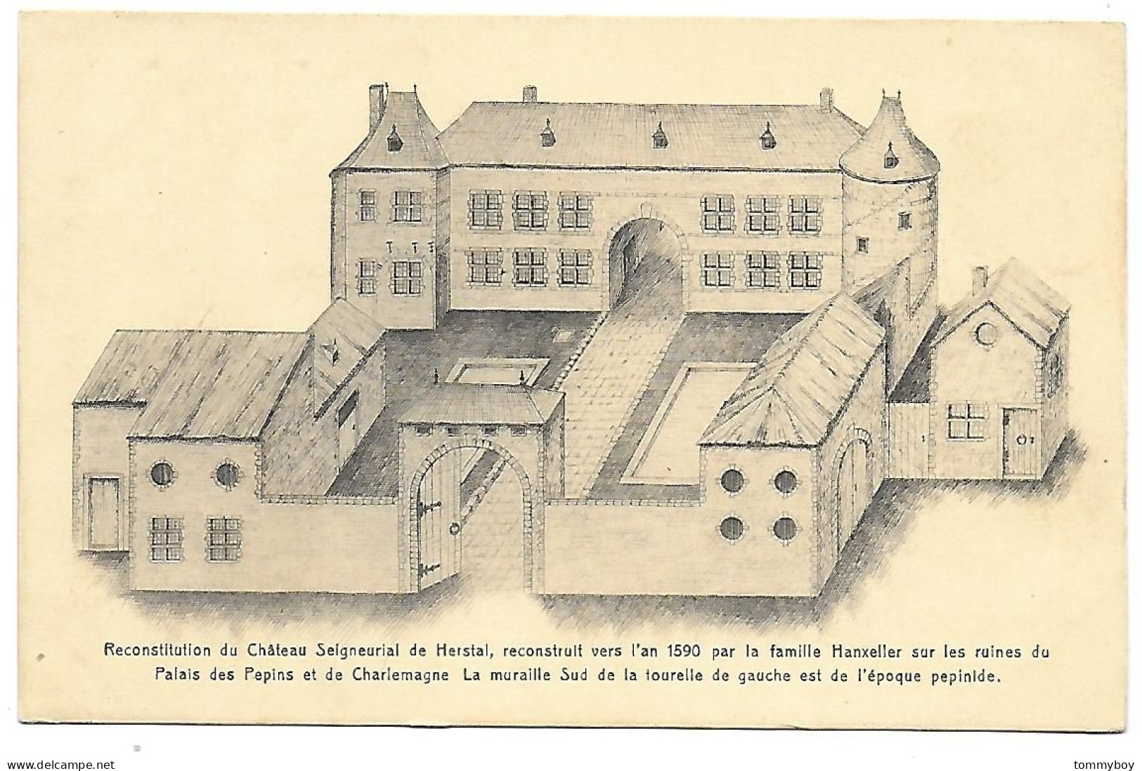 CPA Reconstitution Du Château Seigneurial De Herstal - Herstal