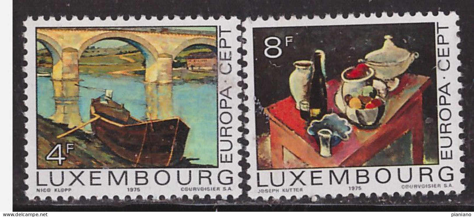 PIA - LUSSEMBURGO  - 1975 : Europa - Quadri Di Artisti Lessemburghesi  (Yv 856-57) - 1975