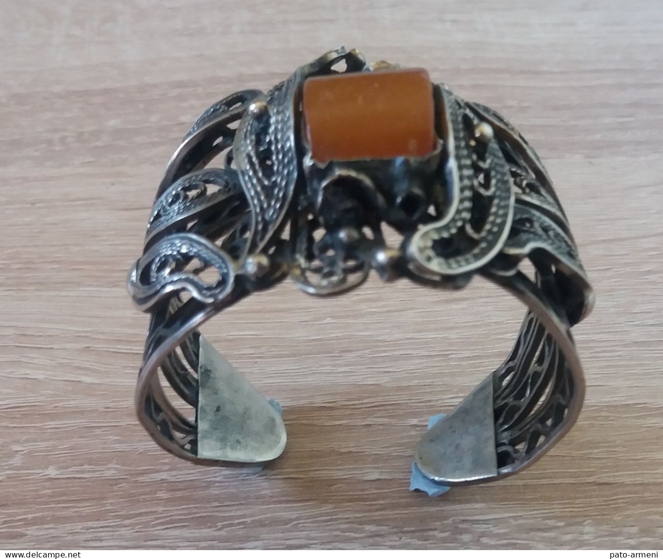 Ancien Bracelet à Poignet Filigrane Soviétique Arménien Des Années 1960, Bracelet Arménien, Bracelet Tribal Ethnique - Armbänder